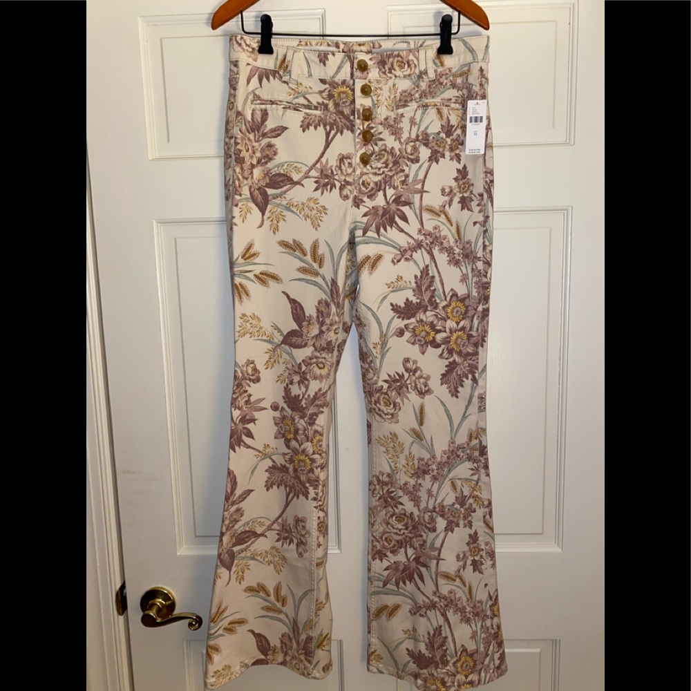 Anthropologie Floral pattern jeans- NWT